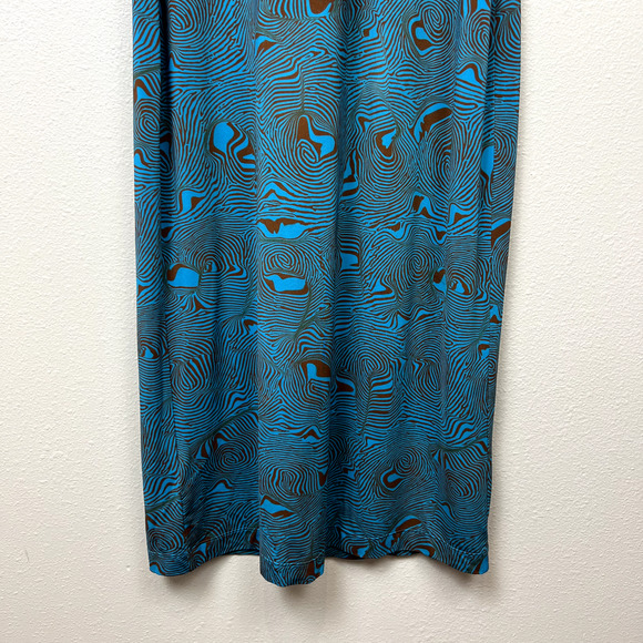Paloma Wool Luz Slinky Midi Dress Size Large Zebra Print Mosaic Blue 90s Y2K - Picture 16 of 16
